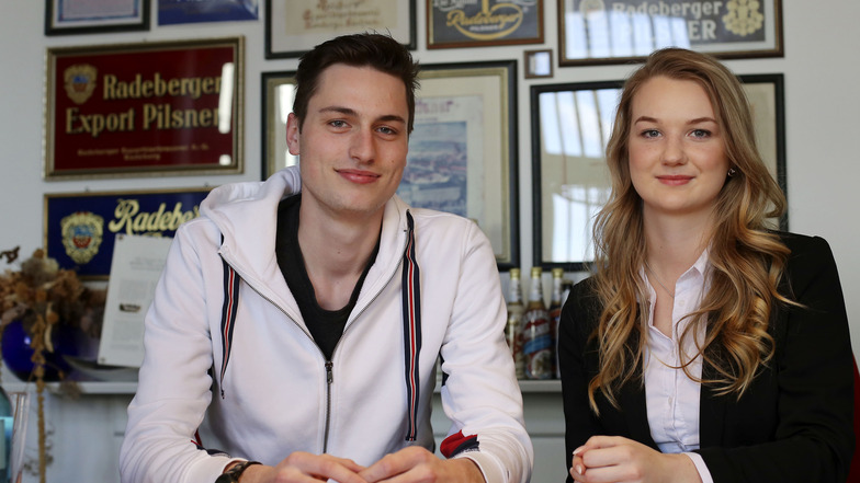 Michelle Böttcher und Sebastian Zürn sind die Vorsitzenden des Jugendrates. Sie und die anderen Mitglieder sind am Sonnabend bei der Ausbildungsmesse dabei.