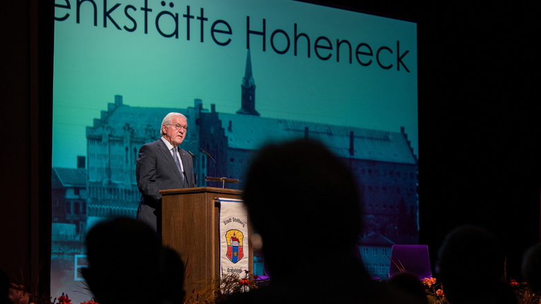 Für seine Rede erntete Frank-Walter Steinmeier viel Lob von den ehemaligen Hoheneckerinnen. Für diese war es eine große Anerkennung, dass der Bundespräsident nach Stollberg gekommen war.