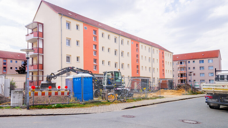 Im August 2018 standen die Arbeiten am Wohnhaus Lessingstraße 2 bis 6 in Gröditz kurz vor dem Ende. Jetzt ist das Bauprojekt ausgezeichnet worden.