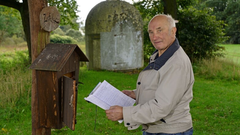 Martin Friedrich  aus Zentendorf hat 1994 den Rastplatz am östlichsten Punkt Deutschlands in Zentendorf geschaffen.