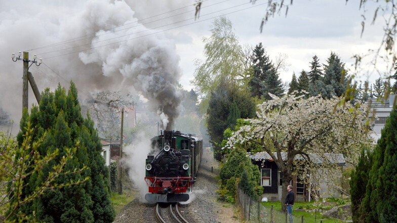 An drei Tagen dampft der Osterhasenexpress von Radebeul-Ost nach Bärnsdorf.