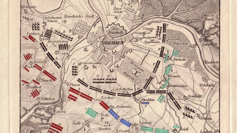 Die Schlacht bei Dresden am 27. August 1813.