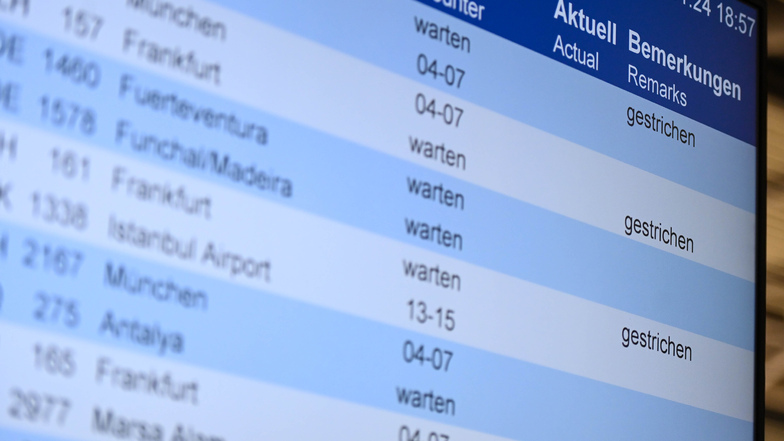 Am Flughafen Leipzig/Halle wurden am Mittwoch und Donnerstag mehrere Flüge gestrichen.