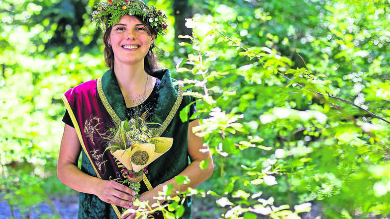 Die neue Tharandter-Wald-Königin heißt Sandra Sebelin. Sie kam als Studentin in die Stadt.