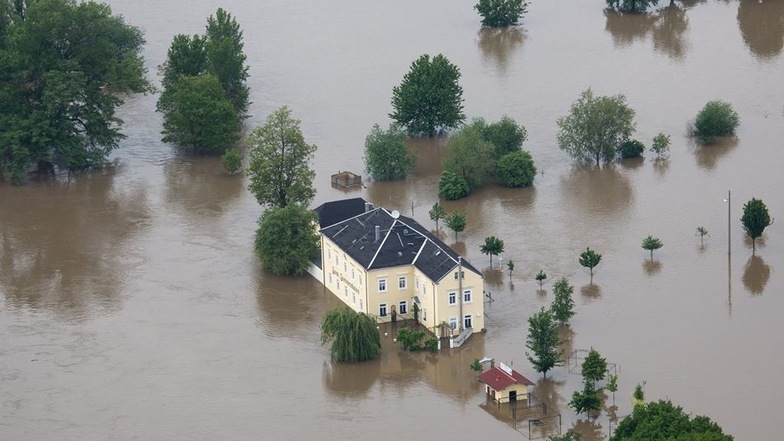 Beim Juni-Hochwasser vor fünf Jahren war das Haus vollständig von der Elbe eingeschlossen.