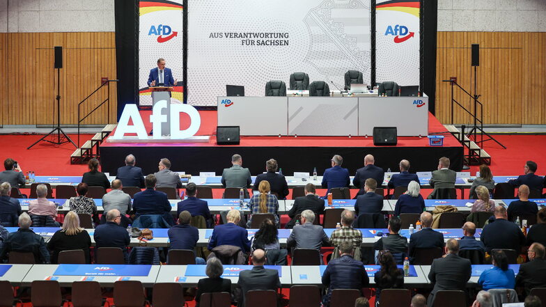 Listen-Parteitag der AfD in Glauchau: Urban zum Spitzenkandidaten gewählt