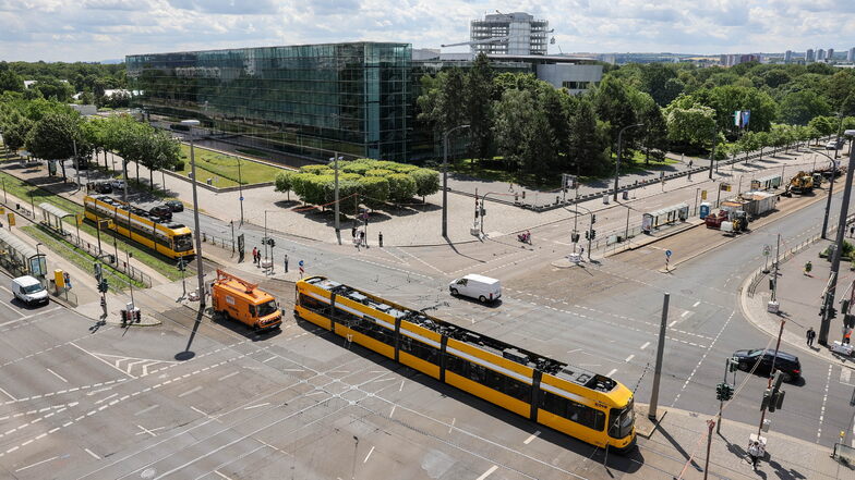 Gleisbau am Straßburger Platz: Drei Wochen Ausnahmezustand im Dresdner Zentrum