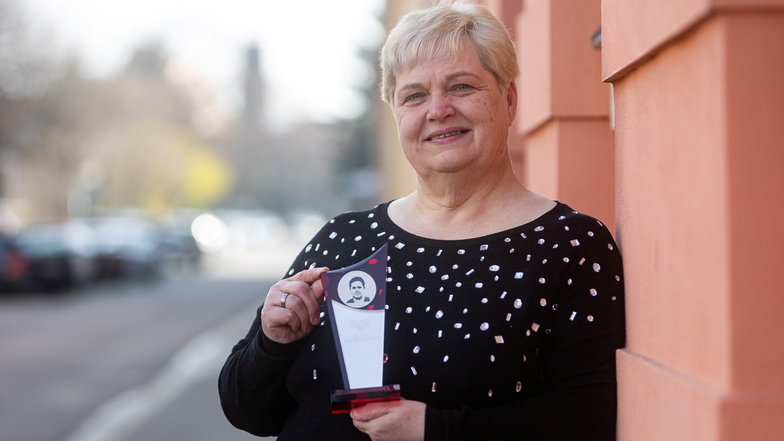 Eine Frau, die anpackt. Elke Leupold aus Pirna wurde jetzt mit einem Preis für ihr gesellschaftliches Engagement ausgezeichnet.