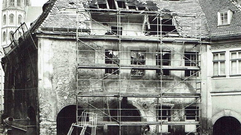 Die sogenannte Neidecke musste nach dem Einsturz der Dachgeschossdecke 1982 notgesichert werden.