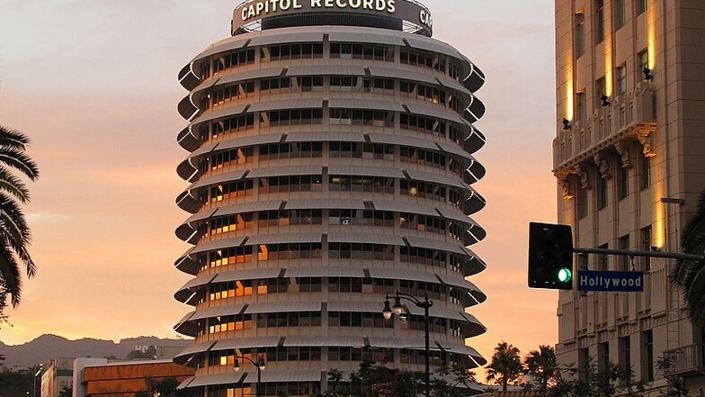 Das Gebäude von Capitol Records in Los Angeles.