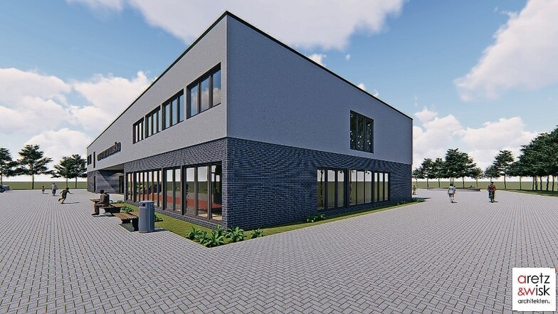 Ein Schulgebäude für 420 Schüler und dazu eine Drei-Feld-Sporthalle - so soll das Gymnasium an der Köhlerstraße einmal werden, sagt Schulleiter Florian Foltin.