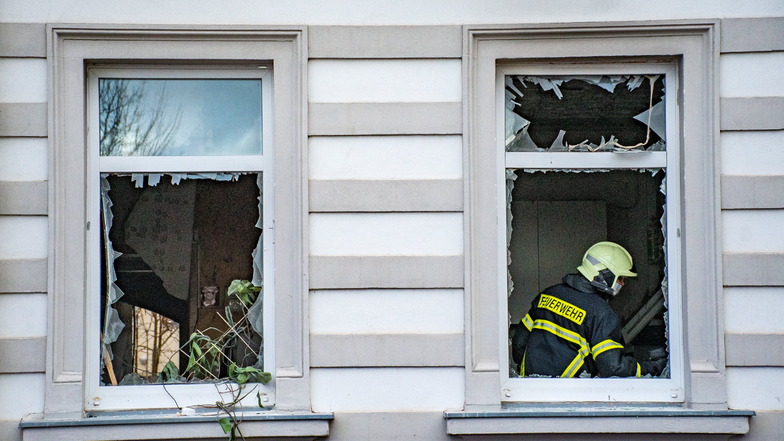 Die Wohnung im Haus Schillerstraße 33 nach der Explosion.