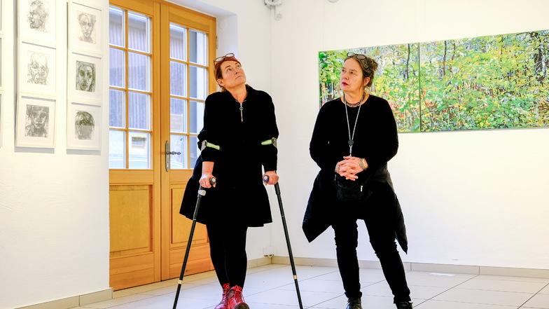 Anita Rempe und Maja Nagel stellen erstmals gemeinsam in der Stadtgalerie Radebeul Arbeiten aus.