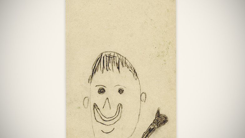 Schon im Kindergarten hat Daniel Stolle seine Vorliebe für das Zeichnen entdeckt. Sein Stil hat sich im Laufe der Zeit aber verändert - wie dieses Selbstbildnis aus längst vergangenen Zeiten beweist.