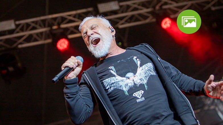 Nino de Angelo bei seinem Konzert in der Landskron-Brauerei Görlitz.