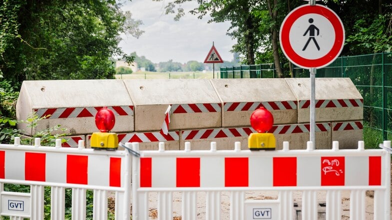 Elberadweg in Dresden-Hosterwitz bleibt noch bis Ende 2025 gesperrt