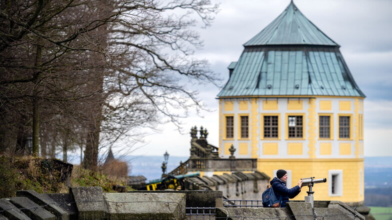 Durch den Lockdown hat die Festung Königstein etwa eine Viertelmillion weniger Besucher gezählt.