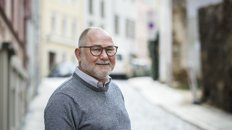 Rainer Schweighöfer ist im Herbst auf die Kränzelstraße in der Görlitzer Altstadt gezogen und sehr glücklich über seine Entscheidung.