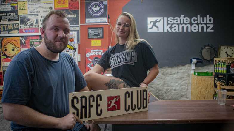 Daniel Hassert und Celine van Tankeren wünschen sich, dass nach langer Pause endlich wieder Leben in den Kamenzer Safe Club kommt.