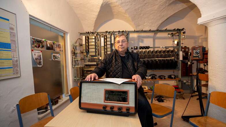Der Chef des Technikvereins, Jürgen Juhrig, konnte mit Hilfe eines Heimatforschers ein neues Kapitel der Wilsdruffer Radiogeschichte schreiben.