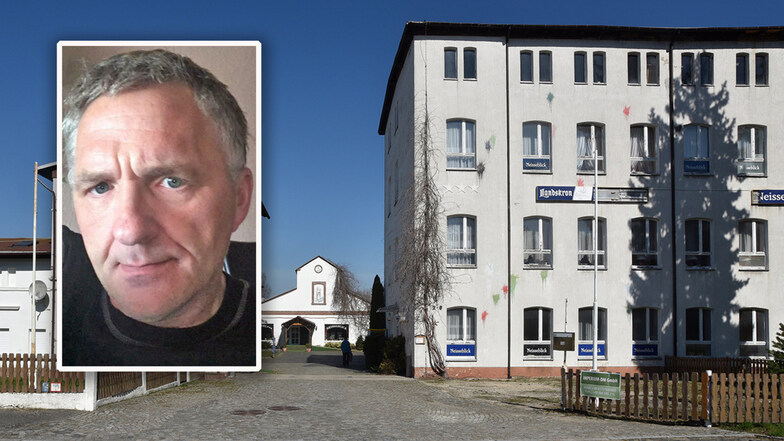 Ingo Robben (kleines Foto) will das ehemalige Ostritzer Hotel "Neißeblick" kaufen, in dem sich immer wieder Rechtsextreme getroffen haben.