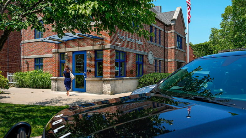 A view of police headquarters in Sag Harbor: American singer Justin Timberlake was caught behind the wheel of a car under the influence and taken into temporary police custody.