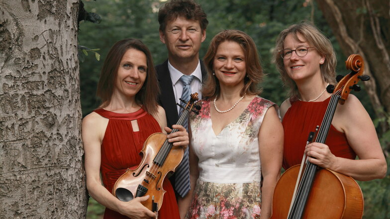 Kathy Leen, Holger Miersch und das Ensemble FOURtissimo spielen am 5. Mai in Zabeltitz.