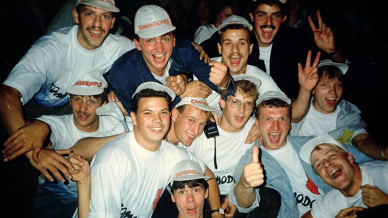 Freude anno 1990: die „Commodors“, die die Idee zum Kulow-Cup hatten. Das Wittichenauer Turnier erlebte 2021 seine 31. Auflage.