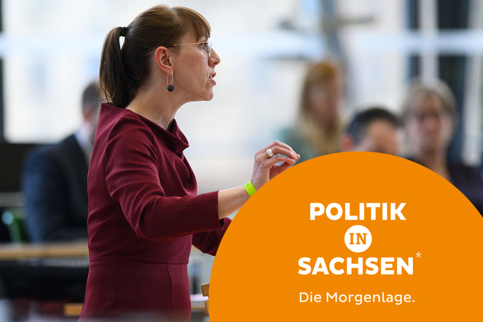 Justizministerin Katja Meier (Grüne) bei der Landtags-Debatte am Mittwoch zu Versammlungs-Beschränkungen.
