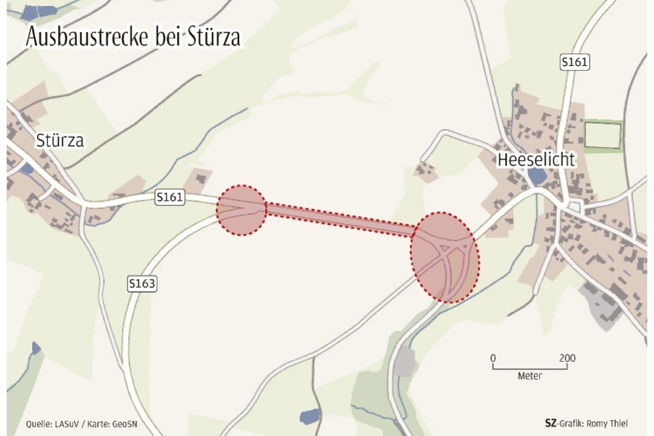 Entlang der S 161 soll nach massiven Bürgerprotesten nun ein Radweg angelegt werden.