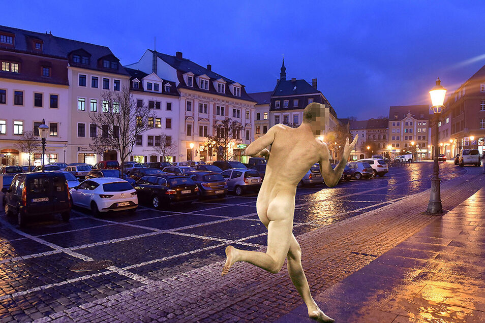 Stadt laufen nackt durch die Mannheim