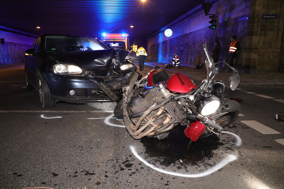 Motorradfahrer in Dresden schwer verletzt Sächsische de