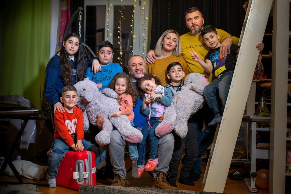 Hier wollen sie bleiben: Die Familie Imerlishvili ist zurück in Pirna.