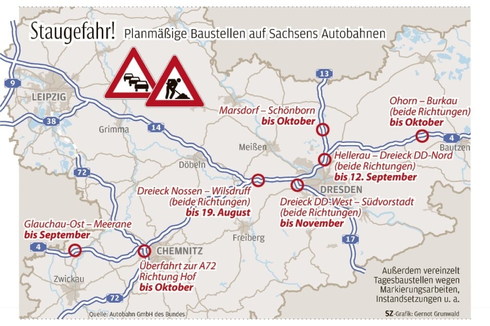 Warum es so viele Staus auf Sachsens Autobahnen gibt | Sächsische.de