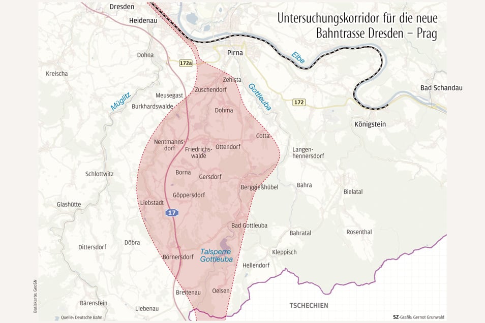 Zehn Varianten Für Die Schnelle Bahn Von Dresden Nach Prag | Sächsische.de