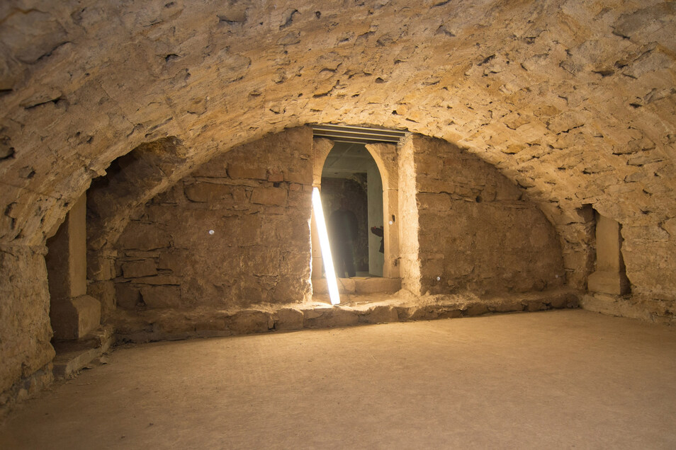 Ein Blick in die einstige Kemenate im Schloss. Beim Umbau wurde das Tonnengewölbe eingezogen.